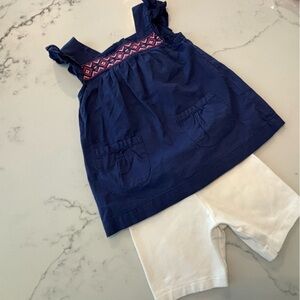 Carter’s Baby Girl 2-Piece Set with Cotton Tank & White Bike Shorts, 12 months